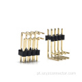 2,54 mm de cabeçalho de pino duplo ângulo reto